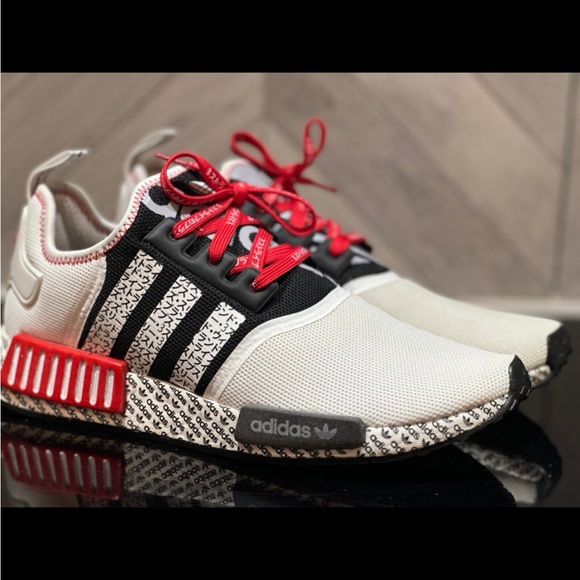 adidas Other - Adidas NMD_R1 “ Print Boost -White Black Red” 9.5 custom